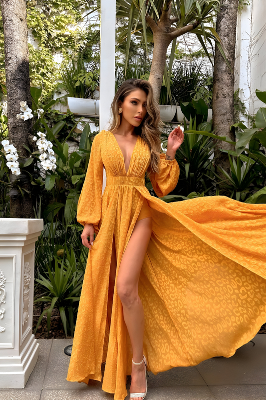 Robe Longue Animal Print Angélica