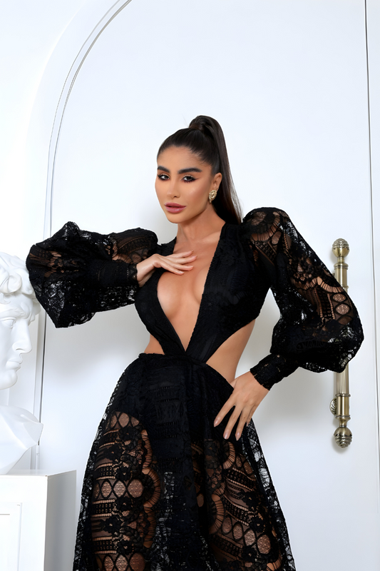 Robe Longue En Dentelle Laila