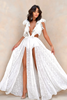 Robe longue Marie avec décolleté en V profond