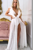 Robe longue Marie avec décolleté en V profond