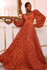 Robe Longue Et Manches Bouffantes Flaviana