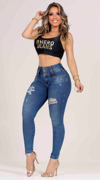 Premium Push-UP Destroy (Bleu délavé)